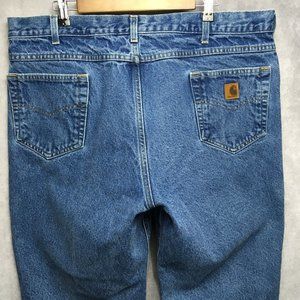 Carhartt‎ Mens Jeans Blue 42x30 (40x30 Actual) Relaxed Fit Work Denim Trades